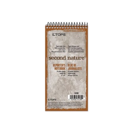 Tops Business Forms TOPS, SECOND NATURE RECYCLED NOTEBOOKS, GREGG RULE, 4 X 8, WHITE, 70PK 74130